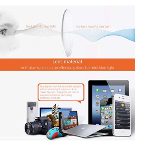 Unisex Glasses Computer Anti Eyestrain - Picture 2 of 7